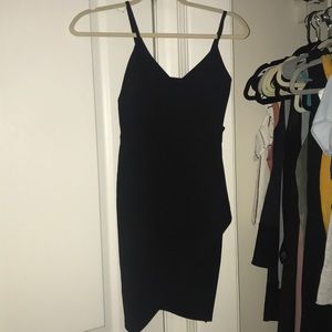 Black misguided wrap dress size 0 never worn